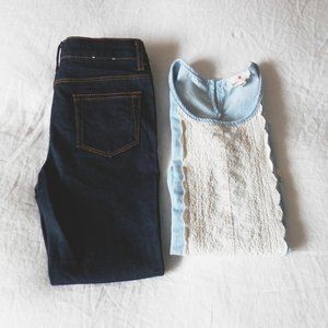 🌼 Adjustable Jeans Girl's Size 7 NWOT Dark